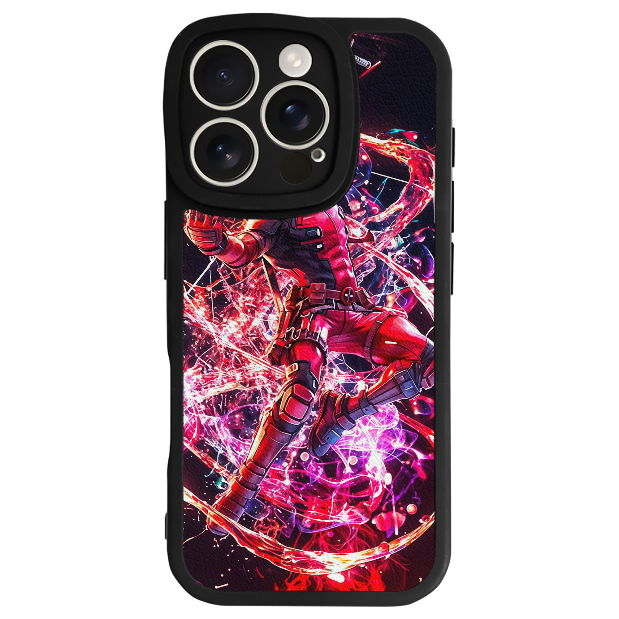 （画像用） Deadpool デッドプール 【iPhone 16シリーズ対応】シリコンスマホケース（レザー調） 材質：シリコン
